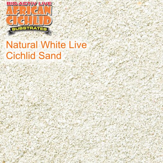 Natural White Live Cichlid Sand 9,07 kg, Körnung 1,2 - 1,7 mm