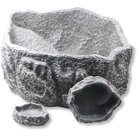 JBL ReptilBar GREY S - Futter-, Trink- und Badenapf für Terrarientiere