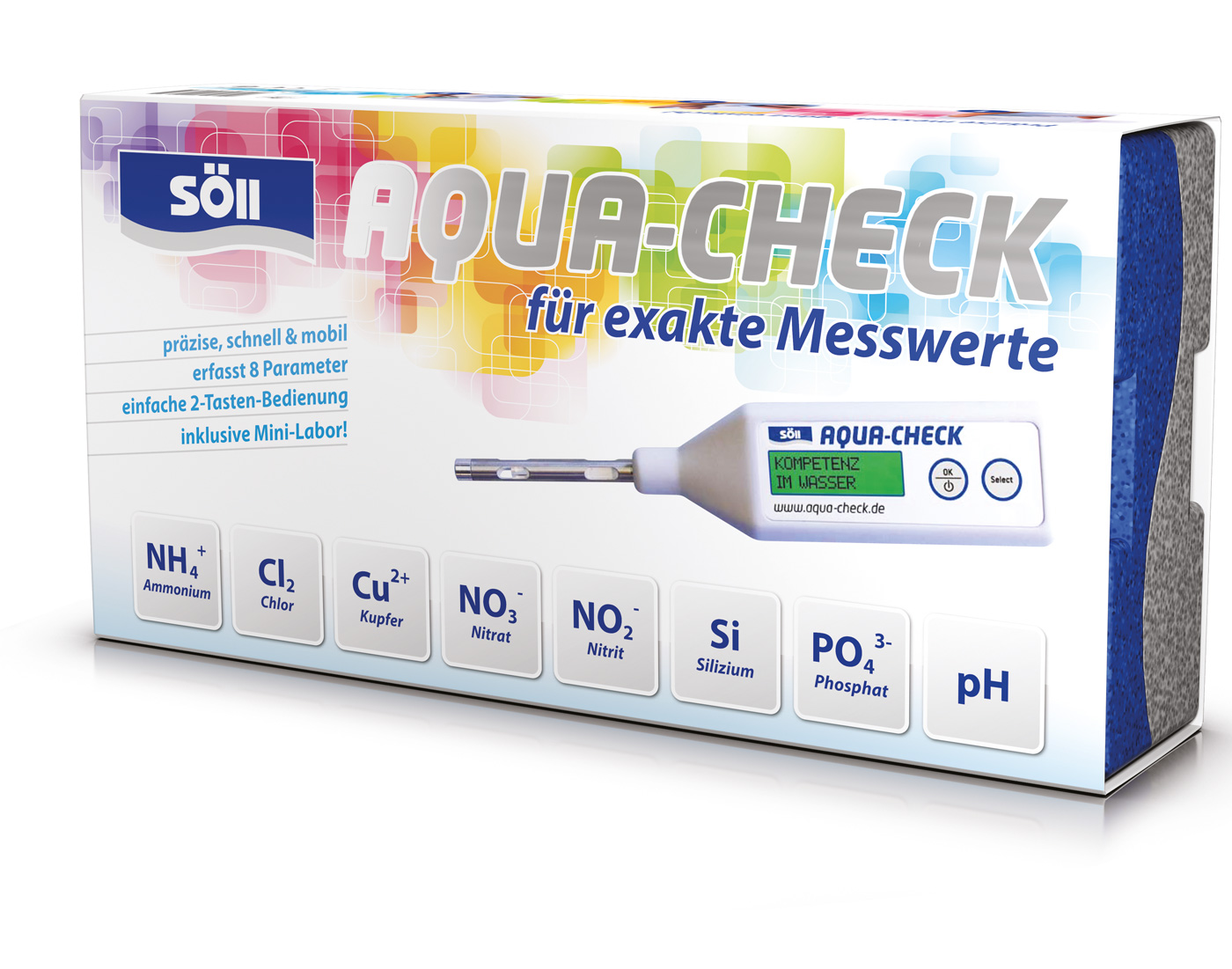 Messgerät AQUA-CHECK 2 inkl. Indikatoren-Starterset (340 Messungen)