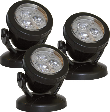 Unterwasserbeleuchtungs-Set LEDPond P-3 blau, Set mit LED 3x3W/12V, inkl. Erdspießen*
